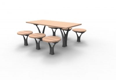 Sittegruppe Idylle kombinasjon høyt bord og frugt taburetter - 100188 og 100281