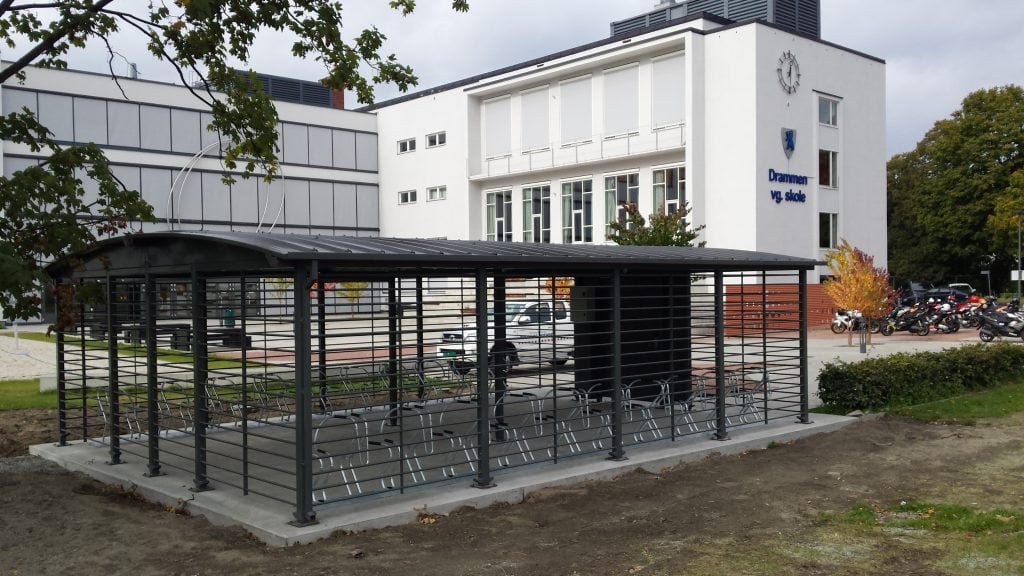 Drammen VGS sykkelparkeringshus