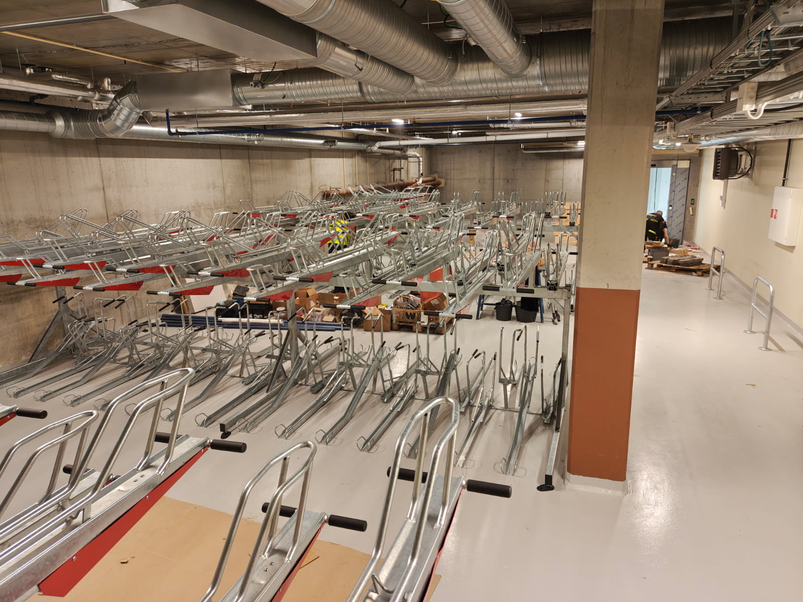 Sykkelstativ i 2 høyder 2ParkUp Oslo Hospital 1