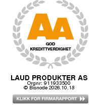 AA – god kredittverdighet, Laud Produkter AS (Bisnode)